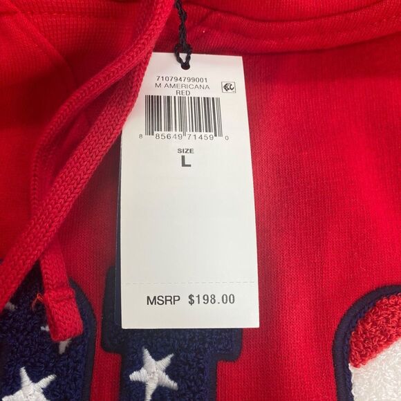 Polo Ralph Lauren Americana Fleece Hoodie Mens size Large New with Tags (a) - Picture 8 of 8